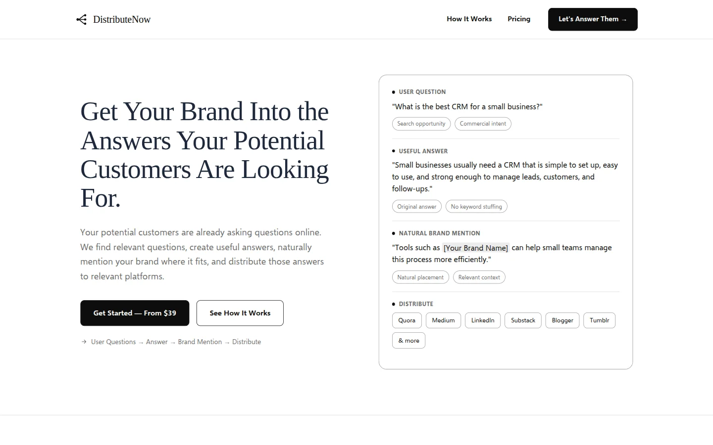 Answer Distribution Service product preview
