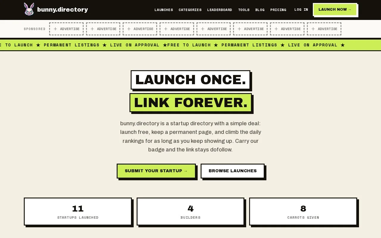 bunny.directory product preview