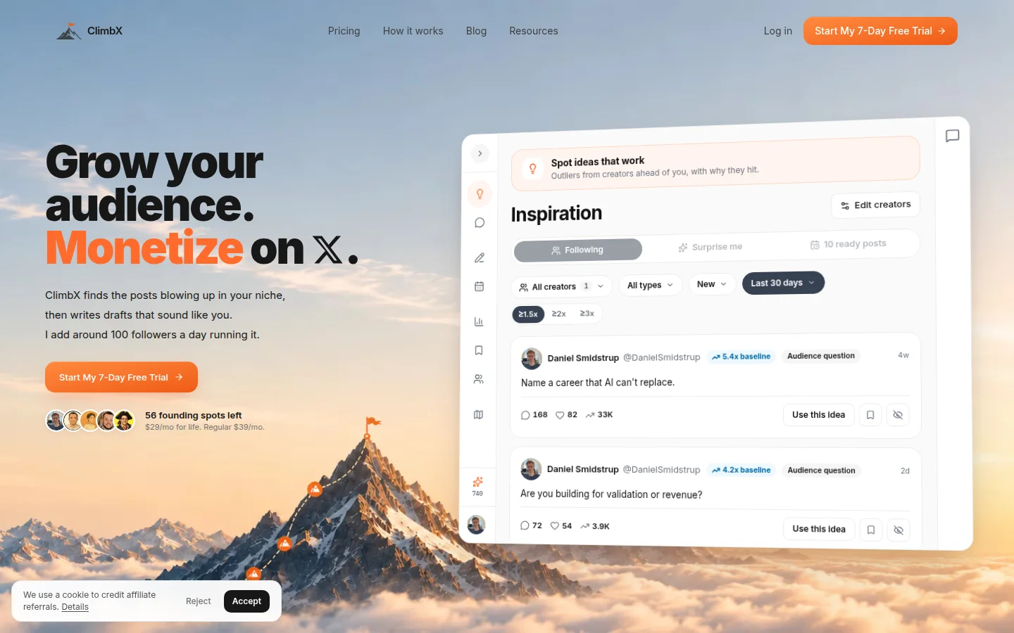 ClimbX product preview 1