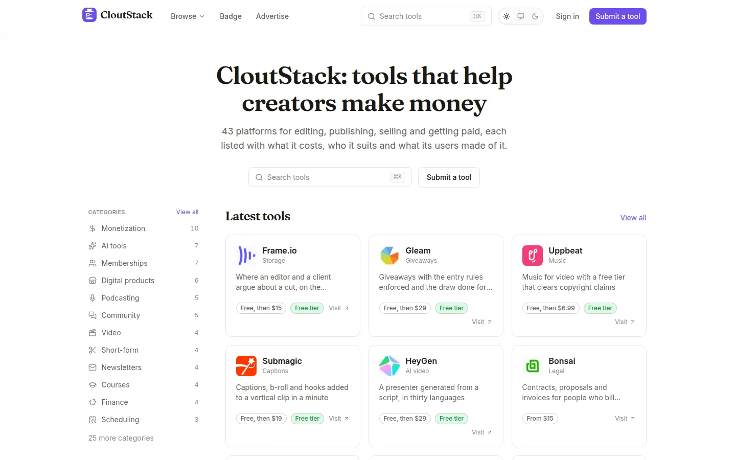 CloutStack product preview