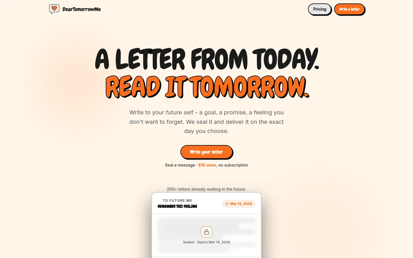 DearTomorrowMe product preview 1