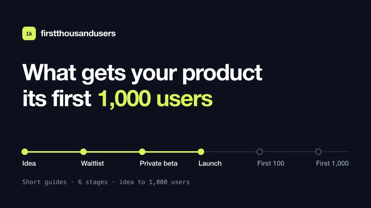 First 1,000 Users product preview 1