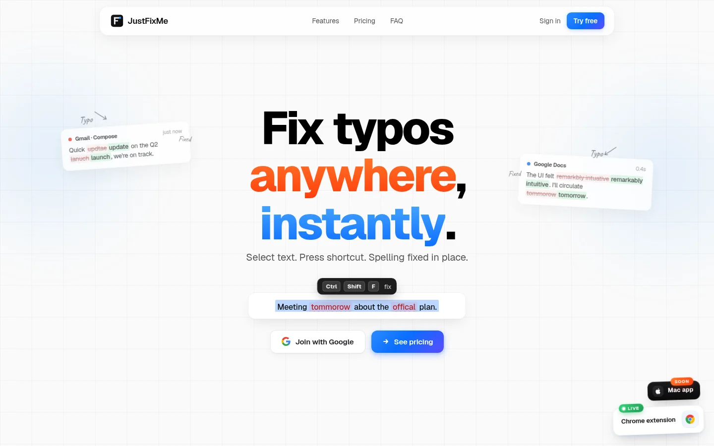 JustFixMe product preview 1