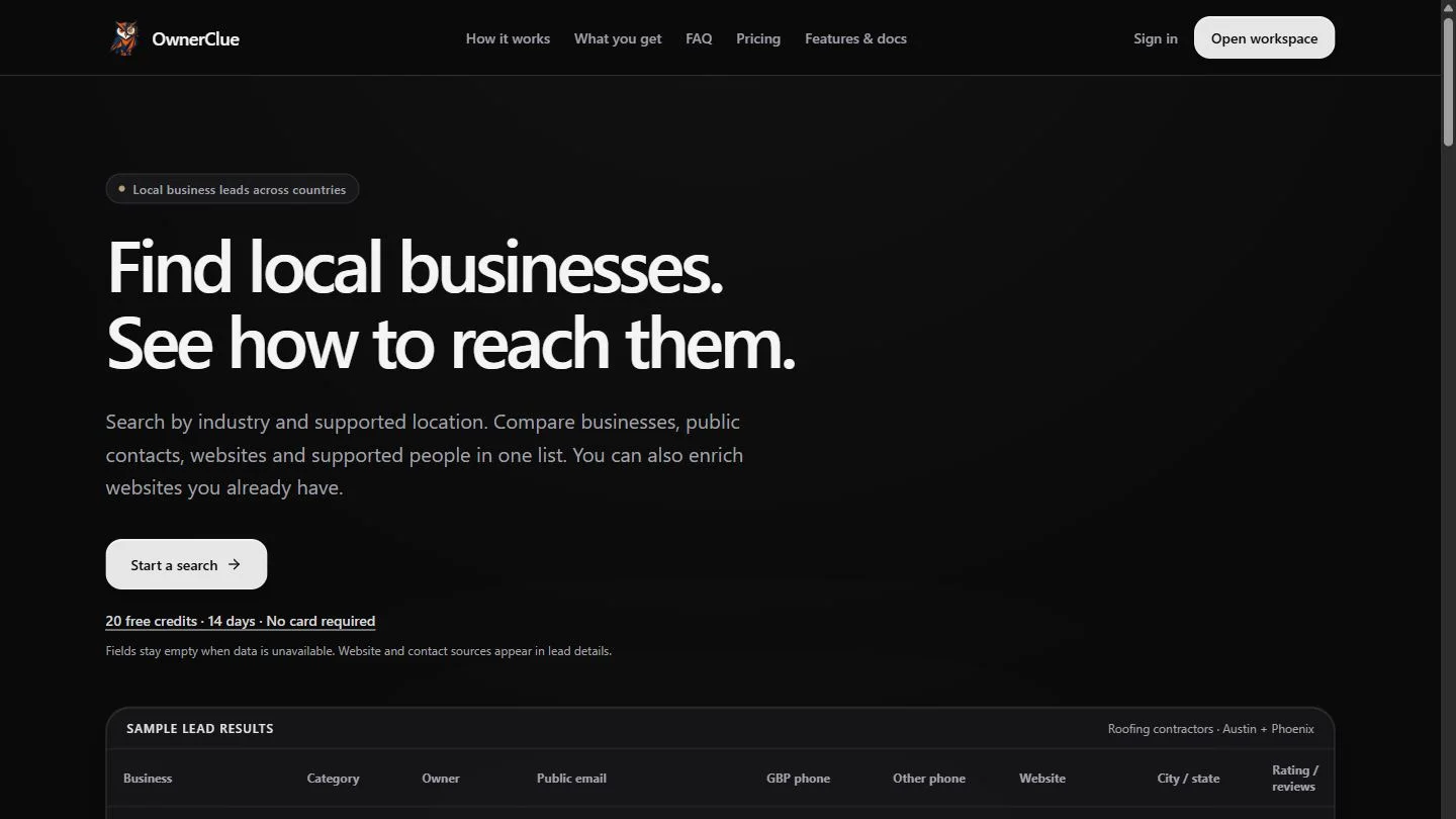 OwnerClue product preview 1