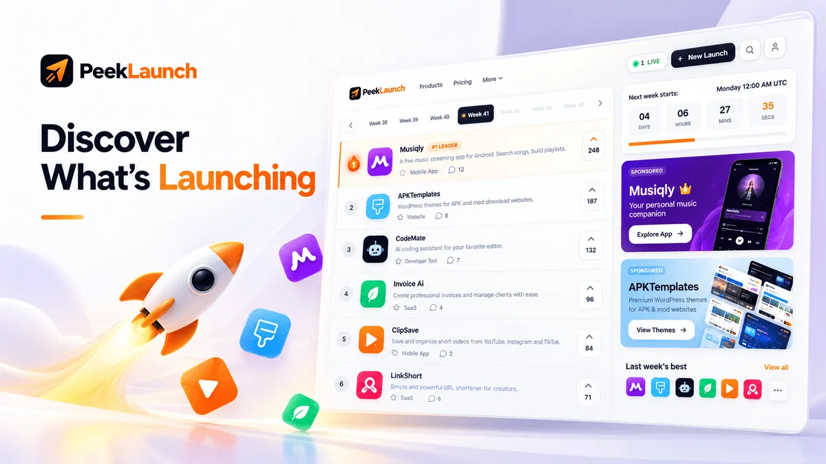 PeekLaunch product preview