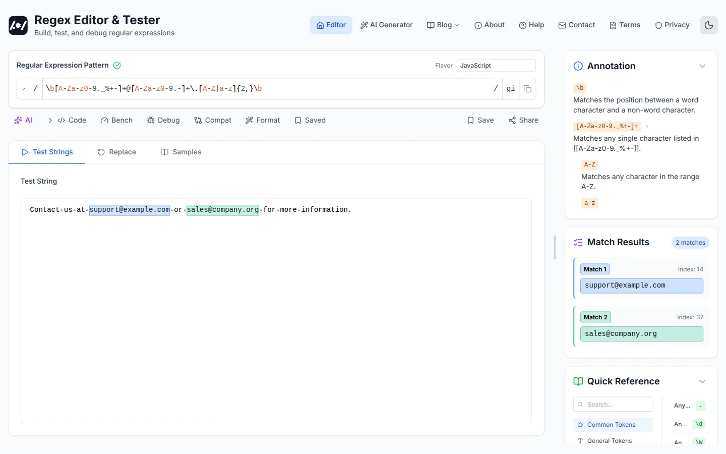 RegexTester.dev product preview 1