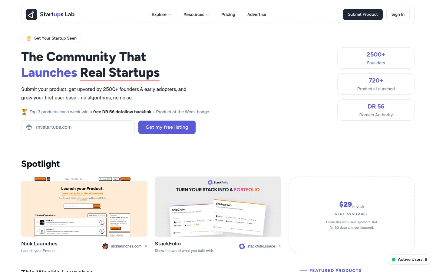 Startups Lab product preview
