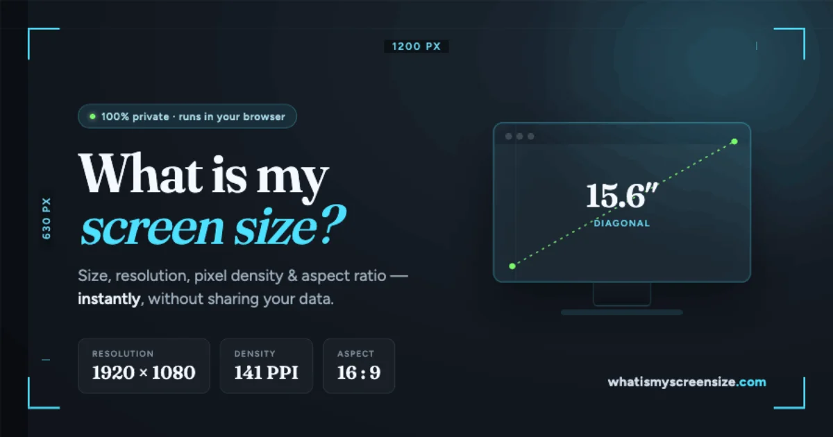 What Is My Screen Size? product preview