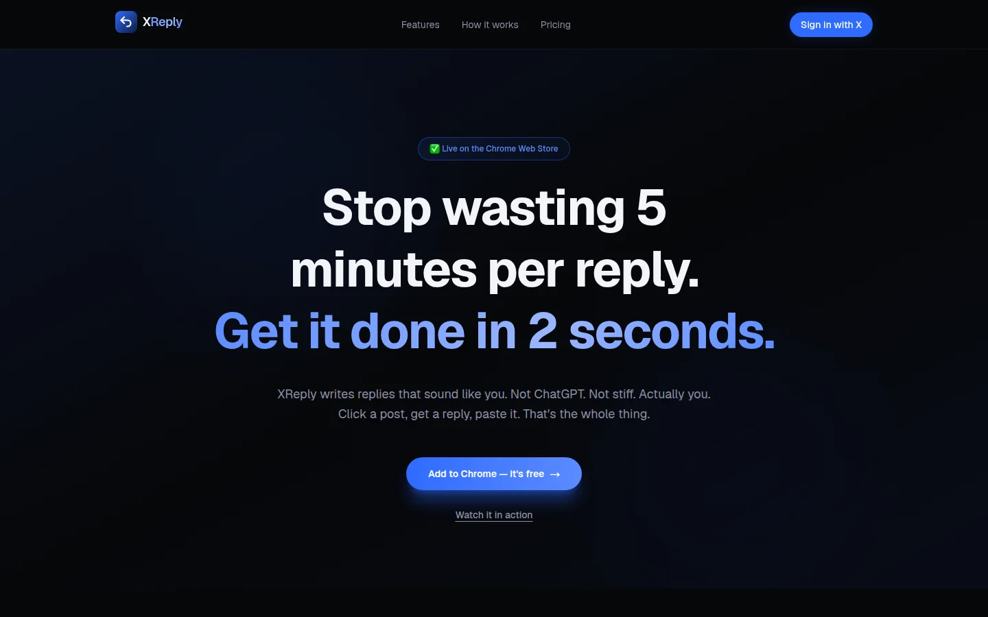 XReply product preview